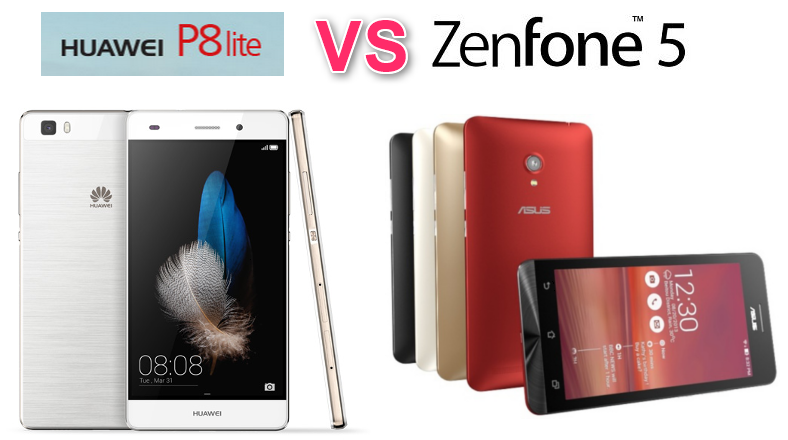 比較レビュー ZenFone5 and P8 Lite