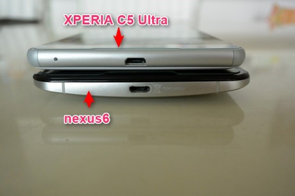 実機で比較するXPERIA C5 Ultra vs Google nexus6 