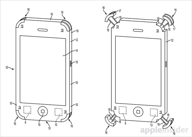 AppleがiPhoneを落としても割れないし水に浮く特許を取得! でもこれ美しくない・・・