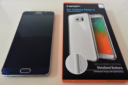 Galaxy Note5にSpigenのカバー「ネオ・ハイブリッド クリスタル」つけてみた