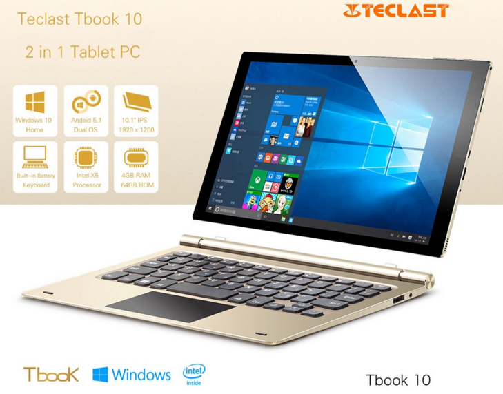 【セール中】10.1インチWUXGAデュアルOSタブレット『Teclast Tbook 10』発売中～
