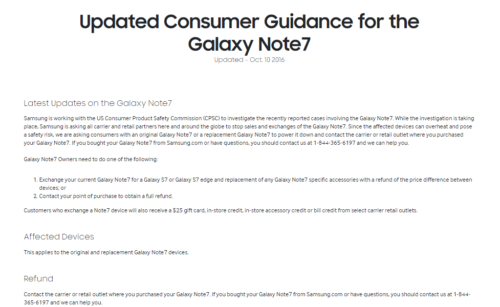 Galaxy Note7　使用停止　米国
