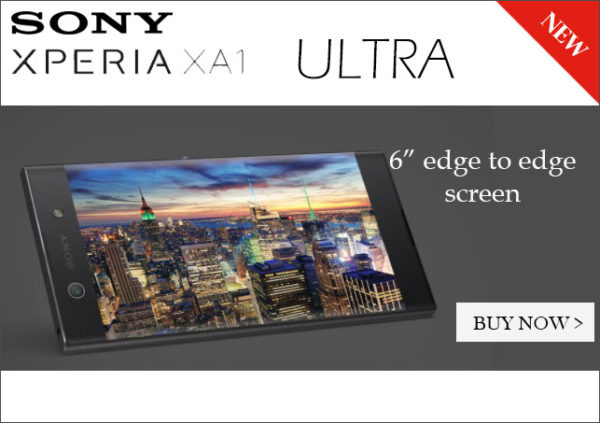 SONYの左右ベゼルレス6インチスマホ『XPERIA XA1 Ultra Dual SIM G3226 32GB』がETORENで発売!