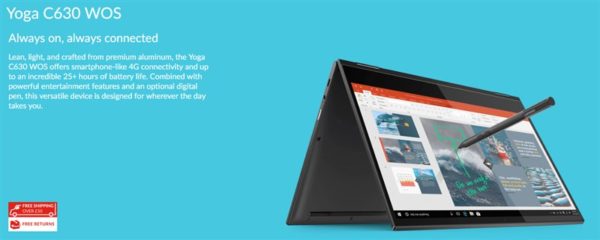 Win10がスナドラCPUで動くWOS PC「Lenovo Yoga C630」 が日本でも年内発売へ!