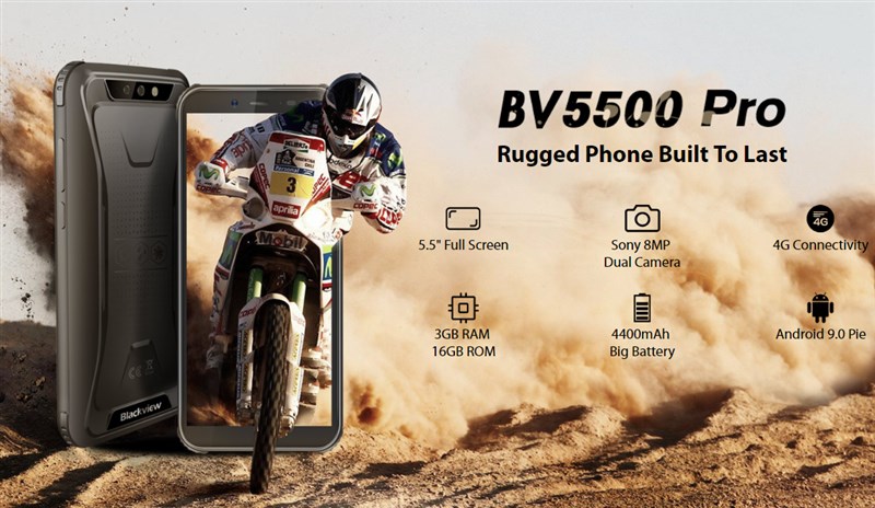 約1万円の4G タフネススマホ「Blackview BV5500 Pro」が発売! プロモで89.99ドルで発売予定～