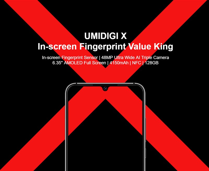 低価格な6.35インチ AMOLED/画面内指紋認証搭載『UMIDIGI X』発売中～3キャリアプラチナバンド対応