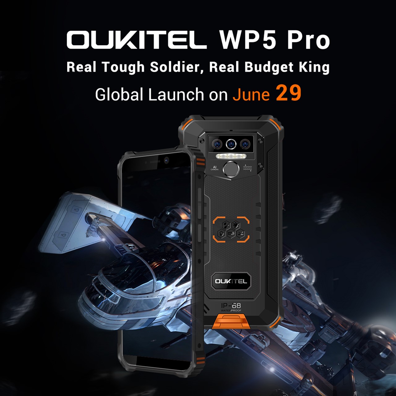 OUKITELがLTE B19対応の廉価タフネススマホ「WP5 Pro」と約1万円程度の「C19」を発表