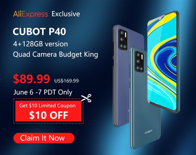 4眼カメラ搭載「CUBOT P40」が発売記念セールで”89.99ドル”! 4G B19プラチナバンド対応で約1万円スマホ