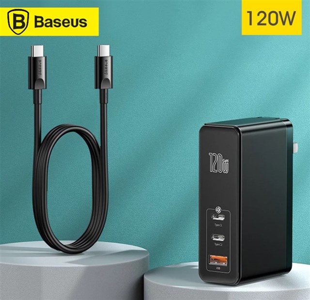 Baseus「120W USB PD充電器」発売! 60W+60Wが可能でPC2台同時充電も可能～価格も5824円と安い