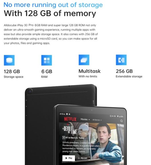 クーポン追加】メモリ6GBに増強! 「ALLDOCUBE iPlay30 Pro」発売～10.5 