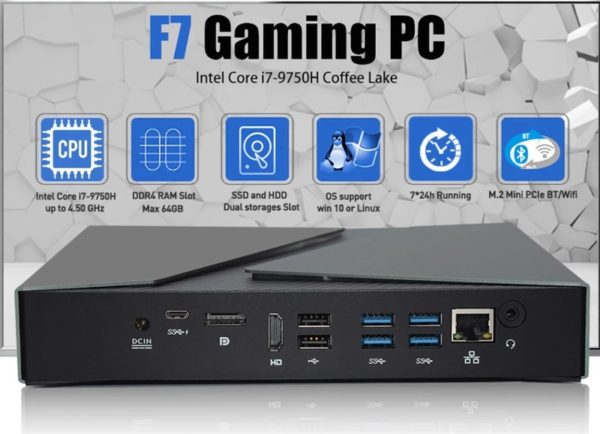 Core i9-8950HK + GeForeceGTX1650搭載ミニPC「HYSTOU F7」発売中 