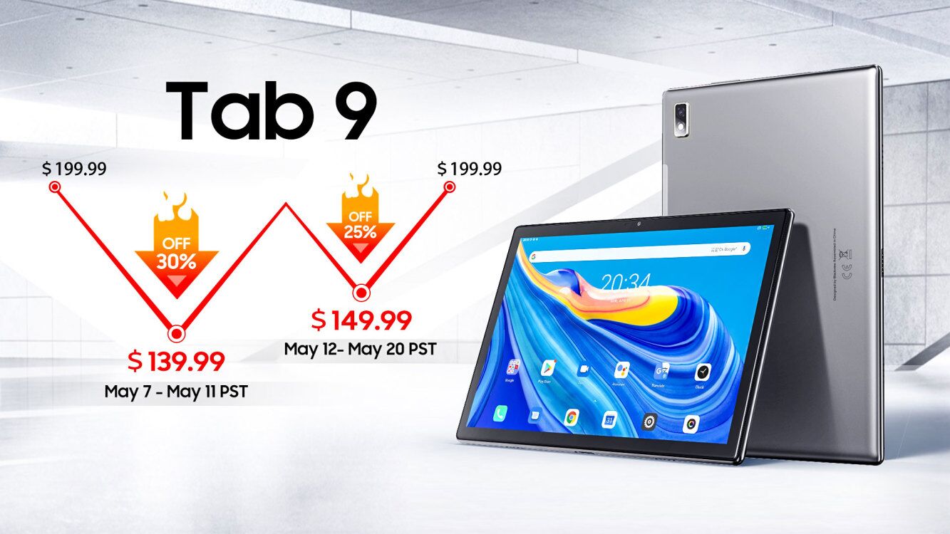 Blackviewが格安Androidタブレット「Tab9」を発売! 最大30%オフ(60ドル）となる早期割引きも実施 :PR