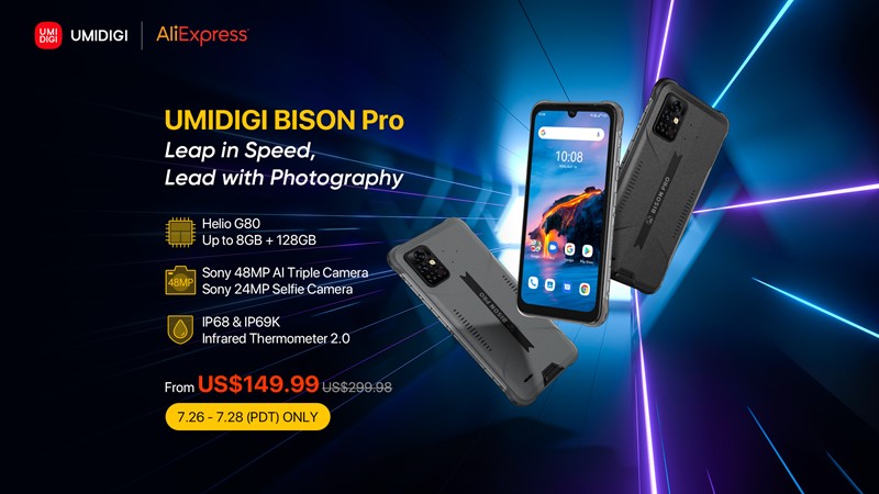 UMIDIGIが放つタフネススマホ「UMIDIGI BISON Pro」がグローバルセール開始! Helio G80搭載で価格はなんと149.99ドル～ : PR