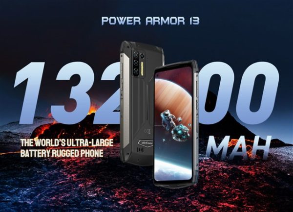 通常使用で5日! 13,200mAhもの大容量バッテリー搭載「Ulefone Power ARMOR13」が発売～AnTuTu29万点のパワフルタフネススマホ 