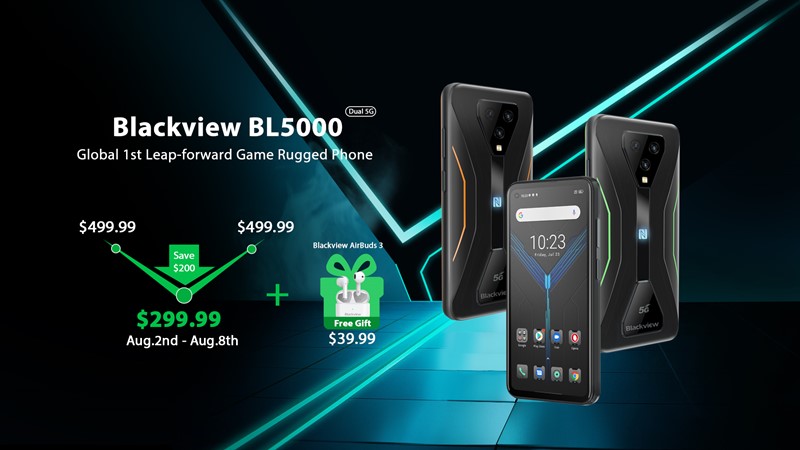 世界初5Gタフネスゲーミングスマホ「Blackview BL5000」が早期割引で299.99ドル/フラッグシップTWSイヤホン「AirBuds 5 Pro」発売! 35dBハイブリッドANCとプレミアムサウンドを実現 : PR