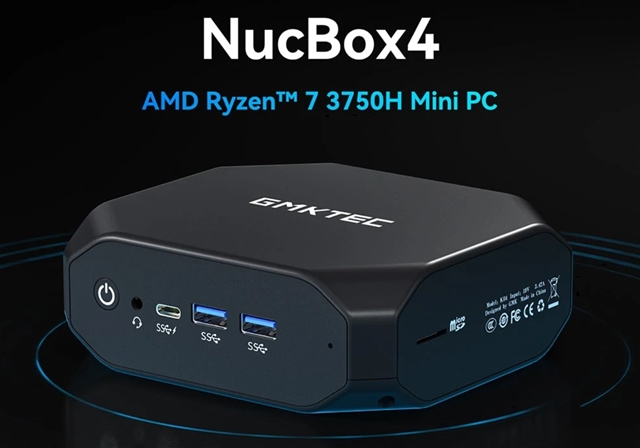 ミニPC「GMKTEC NucBox4」-Ryzen7 3750H+16GB RAM+512GB PCIe SSD搭載で5万円台のハイパフォーマンスPC