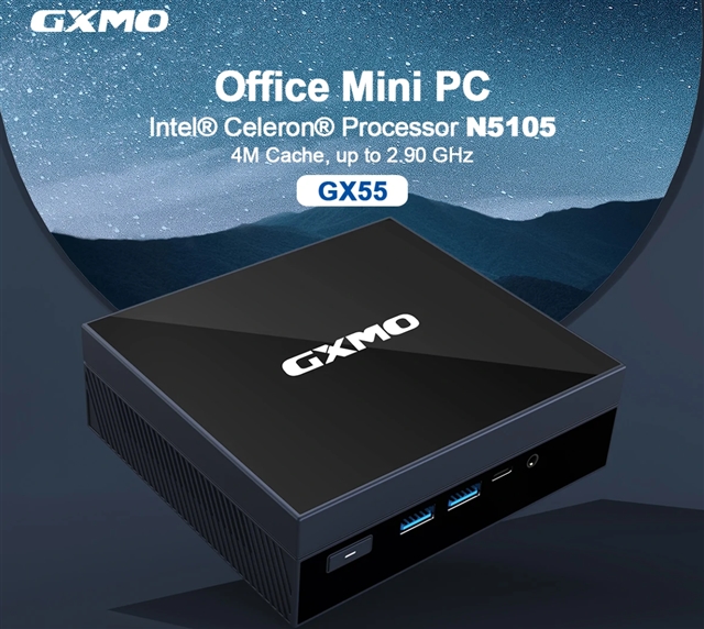 Win10ミニPC「GXMO GX55」発売～JasperLake Celeron N5105/NVMe SSD搭載で破格値