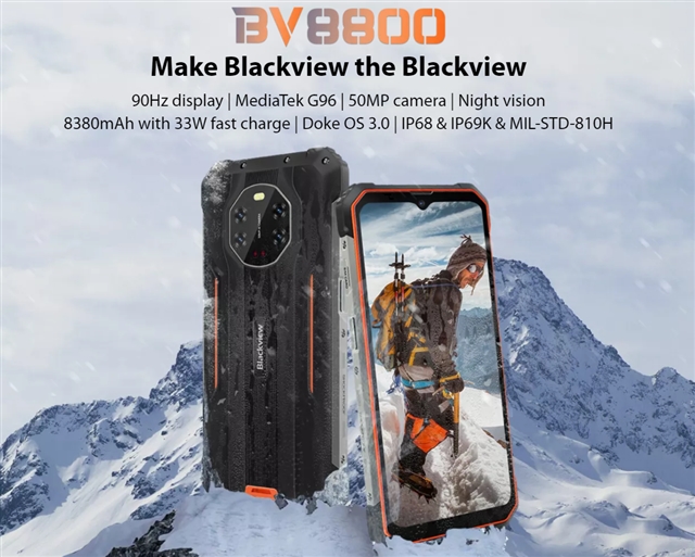 AnTuTu30万点/ナイトビジョンカメラを搭載「Blackview BV8800」発売～Helio G96搭載のタフネススマホ