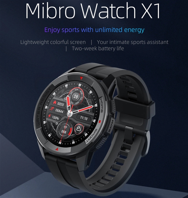 Xiaomi傘下「Mibro Watch X1 」スマートウォッチ発売～電池持ち2週間,1.3インチ高解像度AMOLEDディスプレイ搭載で5000円台と低価格