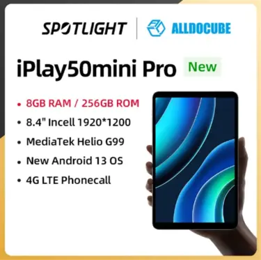 待望のAnTuTu 40万点低価格8.4インチタブ「ALLDOCUBE Palm Play mini」は「ALLDOCUBE iPlay50 mini Pro」として発売へ! 価格は未定も近日発売予定