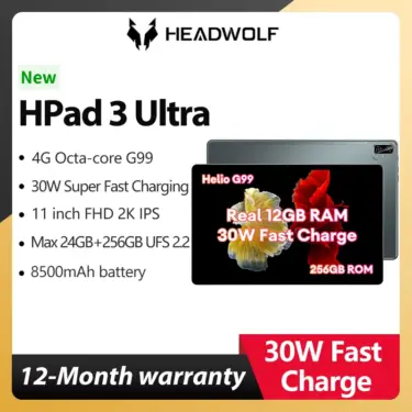 なんと物理12GBメモリ搭載! 11インチタブレット「HEADWOLF HPad3 Ultra」発売! 更に仮想RAMでトータル24GBまで拡張。4G B19/B8プラチナバンド対応、30W急速充電などこれでもかと注ぎ込んだ高スペックタブ
