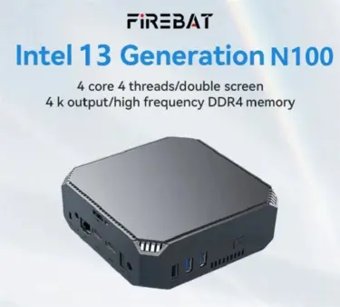100ドル未満は安すぎない!? Intel N100搭載ミニPC「Firebat AK2 Plus」- 8GB+256GB版は99ドル、16GB+512GB版でも103ドルは価格破壊過ぎるぞ