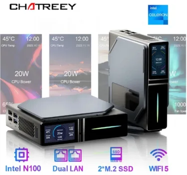 1.9インチ画面付きのギミック有ミニPC『Chatreey S1』が期間限定147ドル。Intel N100+16GB RAM+256GB SSDという使える構成で激安。しかもM.2 SSD増設も可能な拡張性の高さも魅力