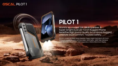 世界初のAI搭載タフネススマートフォン「OSCAL PILOT 1」-大音量5W 138dBステレオスピーカー＆超高輝度デュアルLEDライト搭載 : PR